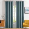 MIULEE Room Darkening Curtains Thermal Insulated Black Out Drapes Solid Window Treatment Grommet Light Blocking Blackout Curtain for Living Room Bedroom 2 Panels Set 52 x 54 inch Length Olive Green(Greyish Blue)