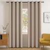 MIULEE Room Darkening Curtains Thermal Insulated Black Out Drapes Solid Window Treatment Grommet Light Blocking Blackout Curtain for Living Room Bedroom 2 Panels Set 52 x 54 inch Length Olive Green(Taupe)