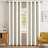 MIULEE Room Darkening Curtains Thermal Insulated Black Out Drapes Solid Window Treatment Grommet Light Blocking Blackout Curtain for Living Room Bedroom 2 Panels Set 52 x 54 inch Length Olive Green(Ivory)