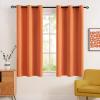 MIULEE Room Darkening Curtains Thermal Insulated Black Out Drapes Solid Window Treatment Grommet Light Blocking Blackout Curtain for Living Room Bedroom 2 Panels Set 52 x 54 inch Length Olive Green(Orange)