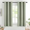 MIULEE Room Darkening Curtains Thermal Insulated Black Out Drapes Solid Window Treatment Grommet Light Blocking Blackout Curtain for Living Room Bedroom 2 Panels Set 52 x 54 inch Length Olive Green(Sage Green)