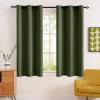 MIULEE Room Darkening Curtains Thermal Insulated Black Out Drapes Solid Window Treatment Grommet Light Blocking Blackout Curtain for Living Room Bedroom 2 Panels Set 52 x 54 inch Length Olive Green(Olive)