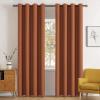 MIULEE Room Darkening Curtains Thermal Insulated Black Out Drapes Solid Window Treatment Grommet Light Blocking Blackout Curtain for Living Room Bedroom 2 Panels Set 52 x 54 inch Length Olive Green(Terracotta)