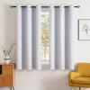 MIULEE Room Darkening Curtains Thermal Insulated Black Out Drapes Solid Window Treatment Grommet Light Blocking Blackout Curtain for Living Room Bedroom 2 Panels Set 52 x 54 inch Length Olive Green(Greyish White)