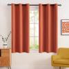 MIULEE Room Darkening Curtains Thermal Insulated Black Out Drapes Solid Window Treatment Grommet Light Blocking Blackout Curtain for Living Room Bedroom 2 Panels Set 52 x 54 inch Length Olive Green(Burnt Orange)