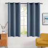 MIULEE Room Darkening Curtains Thermal Insulated Black Out Drapes Solid Window Treatment Grommet Light Blocking Blackout Curtain for Living Room Bedroom 2 Panels Set 52 x 54 inch Length Olive Green(Stone Blue)