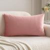 MIULEE Velvet Pillow Cover Soft Luxury Christmas Decorative Throw Pillow Cover Single Lumbar Rectangle Cushion Case Home Decor for Couch Sofa Bedroom,12×20 Inch Wine Red(Dusty Pink)
