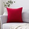 MIULEE Velvet Pillow Cover Soft Luxury Christmas Decorative Throw Pillow Cover Single Lumbar Rectangle Cushion Case Home Decor for Couch Sofa Bedroom,12×20 Inch Wine Red(Red)