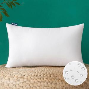MIULEE 18×18 Inch Outdoor Pillow Insert Waterproof Decorative Throw Pillow Insert, Square Garden Pillow Form for Patio Sofa Couch(12×20 Inch (Pack of 1))