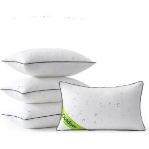 MIULEE 18×18 Outdoor Pillows, Pack of 4 Water Resistant Waterproof Pillow Inserts Decorative Stuffer for Sofa Couch Patio and Garden(12×20 Inch (Pack of 4))