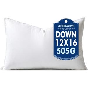 MIULEE 24×24 Down Alternative Pillow Insert Euro Decorative Throw Pillow 24 x 24 Inch Body Bed Sleeping Ultra Soft Fluffy Form for Sofa Couch Bed(1)