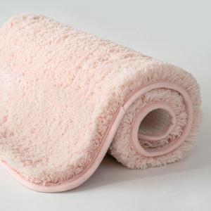 MIULEE Burnt Orange Extra Thick Non Slip Bathroom Rug Fall Shaggy Soft Bath Mat Plush Microfiber Absorbent Water for Shower Tub Machine Washable (16×24 Inches)(Blush)