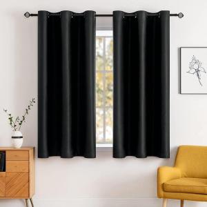 MIULEE Room Darkening Curtains Thermal Insulated Black Out Drapes Solid Window Treatment Grommet Light Blocking Blackout Curtain for Living Room Bedroom 2 Panels Set 52 x 54 inch Length Olive Green(Black)