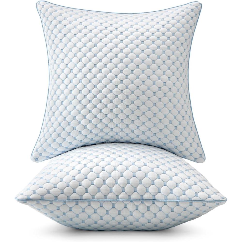 imageMIULEE 18x18 Pillow Inserts Memory Foam Cooling Set of 2 Decorative Throw PillowsAdjustable Premium Stuffer for Sofa Couch Bed and Living Room18 x 18 Inch Pack of 2