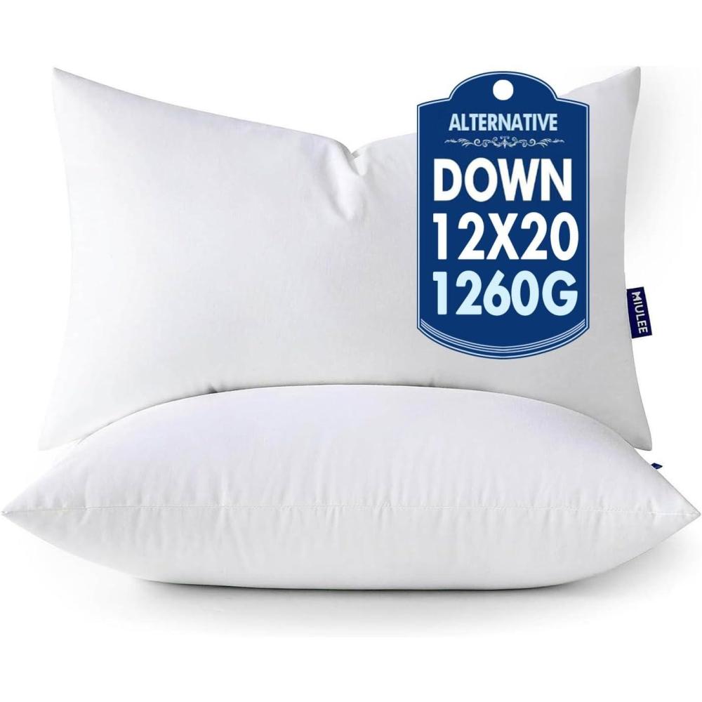 imageMIULEE 24x24 Pillow InsertsDown Alternative Pack of 2 Euro Decorative Throw Pillows for Sofa Couch Bed Ultra Soft Fluffy Bed Sleeping Form2