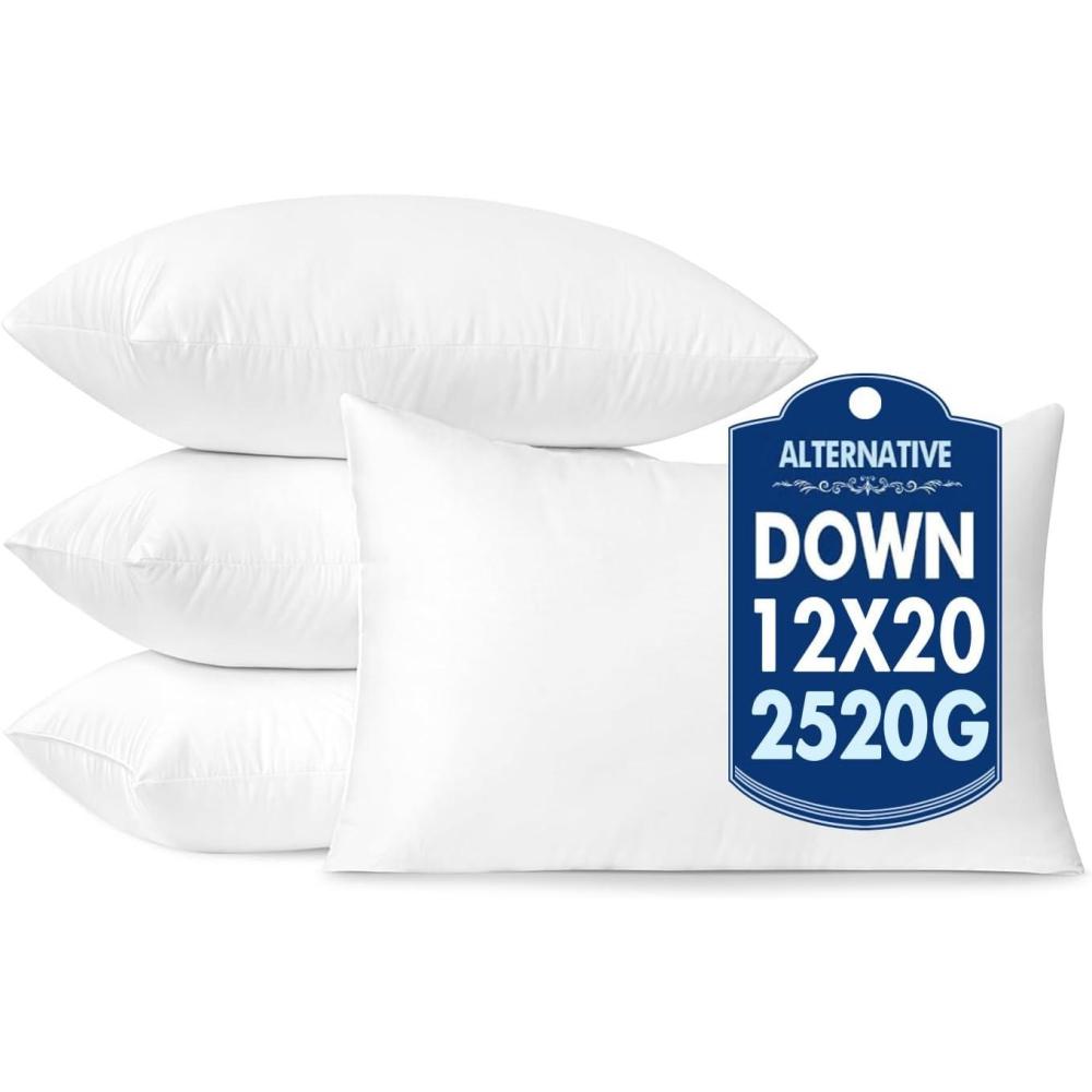 imageMIULEE 24x24 Pillow InsertsDown Alternative Pack of 2 Euro Decorative Throw Pillows for Sofa Couch Bed Ultra Soft Fluffy Bed Sleeping Form4