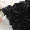 MIULEE 3D Rose Flower Pillow Cover Decorative Valentines Romantic Stereo Chiffon Spring Aesthetic Solid Pillowcase for Girl Women Girlfriend Couch Bedroom Decor 12×20 Inch Peach Pink(Black)