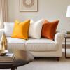 MIULEE Pack of 2 Velvet Pillow Covers Decorative Square Pillowcase Soft Solid Cushion Case for Fall Sofa Bedroom Car 26×26 Inch Gold