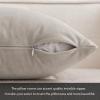 MIULEE Pack of 2, Velvet Soft Solid Decorative Square Throw Pillow Covers Set Cushion Case for Sofa Bedroom Car 20 x 20 Inch 50 x 50 Cm Mix Pink and Grey