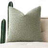 MIULEE Textured Boucle Throw Pillow Cover Brown Accent Solid Lumbar Pillow Case Decorative Vintage Soft Pack of 1 Couch Cushion Mid Century Chair Sofa Bedroom Livingroom Home Decor,12×20 Inch(Sage Green)