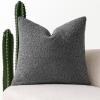 MIULEE Textured Boucle Throw Pillow Cover Brown Accent Solid Lumbar Pillow Case Decorative Vintage Soft Pack of 1 Couch Cushion Mid Century Chair Sofa Bedroom Livingroom Home Decor,12×20 Inch(Dark Grey)