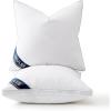 MIULEE 22×22 Feather Down Pillow Inserts with Gusset Bed Pillows,Set of 2 Luxury Fluffy Decorative Throw Pillows for Couch Sofa(26×26 Inch (Pack of 2))