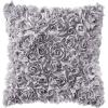 MIULEE 3D Rose Flower Pillow Cover Decorative Valentines Romantic Stereo Chiffon Spring Aesthetic Solid Pillowcase for Girl Women Girlfriend Couch Bedroom Decor 12×20 Inch Peach Pink(Grey)