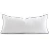 MIULEE Goose Feather Down 20×20 Pillow Insert Set of 2 with 100% Down-Proof Cotton Cover, Soft Fluffy Decorative Pillow for Sofa Bed Couch Living Room White(1)