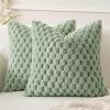 MIULEE Hot Pink Faux Fur Decorative Throw Pillow Covers 20×20 Inch Set of 2 Super Soft Cozy Plush Cushion Cases Luxury Fluffy Pillowcases for Sofa Couch Bed Living Room(Sage Green)