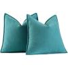 MIULEE Pack of 2 Moss Green Decorative Pillow Covers 18×18 Inch Soft Chenille Luxurious Couch Throw Pillows Farmhouse Cushion Covers with Elegant Design for Sofa Bedroom Living Room Spring Home Decor(Teal)