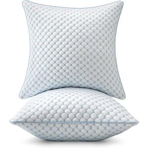 MIULEE 18×18 Pillow Inserts, Memory Foam Cooling Set of 2 Decorative Throw Pillows,Adjustable Premium Stuffer for Sofa Couch Bed and Living Room(26 x 26 Inch (Pack of 2))