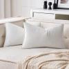 MIULEE Pack of 2 Christmas Decorative Velvet Throw Pillow Cover Soft Pillowcase Solid Square Cushion Case for Winter Sofa Bedroom Car 20×20 Inch 50×50 Cm Army Green(Pure White)