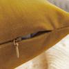 MIULEE Pack of 2 Velvet Pillow Covers Decorative Square Pillowcase Soft Solid Cushion Case for Fall Sofa Bedroom Car 14×14 Inch Gold