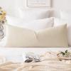 MIULEE Teal Velvet Pillow Covers Decorative Square Pillowcases Soft Solid Cushion Cases for Sofa Bedroom Couch 16 x 16 Inch(Cream White)