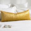 MIULEE Velvet Pillow Cover Soft Luxury Decorative Throw Pillow Cover Single Rectangle Cushion Case for Spring Couch Sofa Bedroom Car Decor,12×20 Inch Aqua Green(Golden)