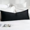 MIULEE Velvet Pillow Cover Soft Luxury Decorative Throw Pillow Cover Single Rectangle Cushion Case for Spring Couch Sofa Bedroom Car Decor,12×20 Inch Aqua Green(Black)