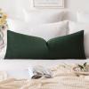 MIULEE Velvet Pillow Cover Soft Luxury Decorative Throw Pillow Cover Single Rectangle Cushion Case for Spring Couch Sofa Bedroom Car Decor,12×20 Inch Aqua Green(Army Green)