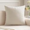 MIULEE Velvet Pillow Cover Soft Luxury Decorative Throw Pillow Cover Single Rectangle Cushion Case for Spring Couch Sofa Bedroom Car Decor,12×20 Inch Aqua Green(Cream White)