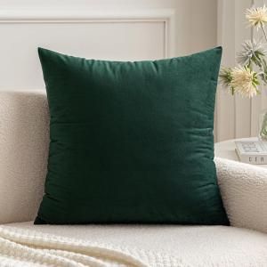 MIULEE Velvet Pillow Cover Soft Luxury Decorative Throw Pillow Cover Single Rectangle Cushion Case for Spring Couch Sofa Bedroom Car Decor,12×20 Inch Aqua Green(Army Green)
