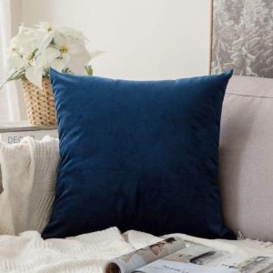 MIULEE Velvet Pillow Cover Soft Luxury Decorative Throw Pillow Cover Single Rectangle Cushion Case for Spring Couch Sofa Bedroom Car Decor,12×20 Inch Aqua Green(Dark Blue)