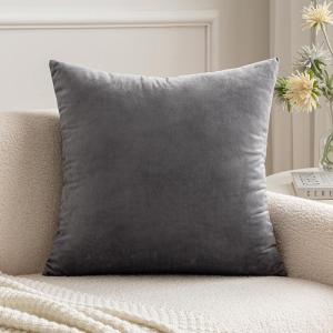 MIULEE Velvet Pillow Cover Soft Luxury Decorative Throw Pillow Cover Single Rectangle Cushion Case for Spring Couch Sofa Bedroom Car Decor,12×20 Inch Aqua Green(Dark Grey)