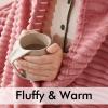 MIULEE Valentines Pink Throw Blanket 3D Ribbed Jacquard Fleece Flannel Velvet Plush Decorative Bed Blanket (Throw, 50″ x 60″) – Super Soft, Lightweight, Warm and Cozy for Couch Sofa Home Decor(Pink)