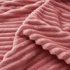 MIULEE Valentines Pink Throw Blanket 3D Ribbed Jacquard Fleece Flannel Velvet Plush Decorative Bed Blanket (Throw, 50″ x 60″) – Super Soft, Lightweight, Warm and Cozy for Couch Sofa Home Decor(Pink)