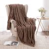 MIULEE Valentines Pink Throw Blanket 3D Ribbed Jacquard Fleece Flannel Velvet Plush Decorative Bed Blanket (Throw, 50″ x 60″) – Super Soft, Lightweight, Warm and Cozy for Couch Sofa Home Decor(Brown)