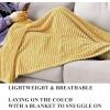 MIULEE Valentines Pink Throw Blanket 3D Ribbed Jacquard Fleece Flannel Velvet Plush Decorative Bed Blanket (Throw, 50″ x 60″) – Super Soft, Lightweight, Warm and Cozy for Couch Sofa Home Decor(Light Yellow)