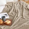 MIULEE Valentines Pink Throw Blanket 3D Ribbed Jacquard Fleece Flannel Velvet Plush Decorative Bed Blanket (Throw, 50″ x 60″) – Super Soft, Lightweight, Warm and Cozy for Couch Sofa Home Decor(Linen)