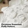 MIULEE Christmas Pillow Covers 18×18 Inch Pure White Winter Pillow Covers Set of 2 Decorative Festival Soft Fluffy Snowman Pillowcases for Home Decors Couch Sofa Livingroom Bed(Pure White)