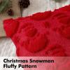MIULEE Christmas Pillow Covers 18×18 Inch Pure White Winter Pillow Covers Set of 2 Decorative Festival Soft Fluffy Snowman Pillowcases for Home Decors Couch Sofa Livingroom Bed(Red)