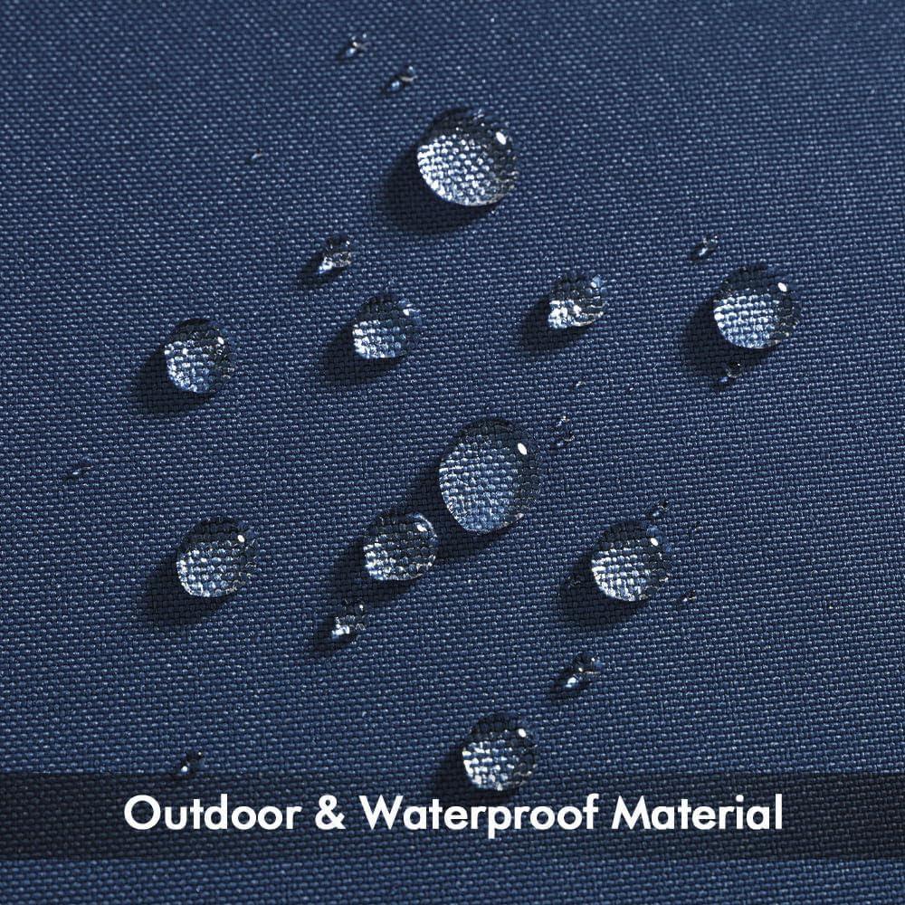 imageMIULEE Pack of 2 Decorative Outdoor Waterproof Pillow Covers Square Garden Cushion Sham Throw Pillowcase Shell for Spring Patio Tent Couch 18x18 Inch Teal BlueDark Blue