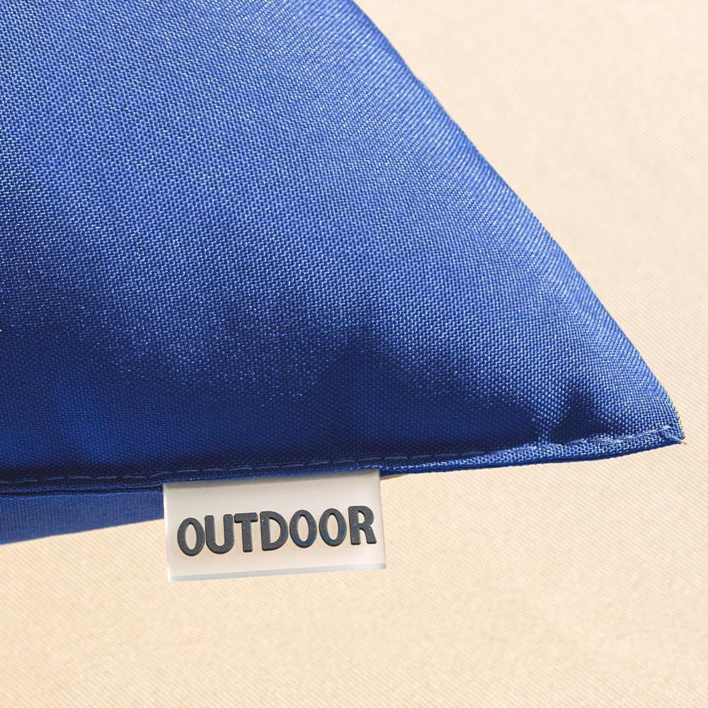 imageMIULEE Pack of 2 Decorative Outdoor Waterproof Pillow Covers Square Garden Cushion Sham Throw Pillowcase Shell for Spring Patio Tent Couch 18x18 Inch Teal BlueRoyal Blue